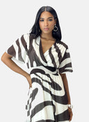 Maxikleid Sommer-Maxikleid mit V-Ausschnitt