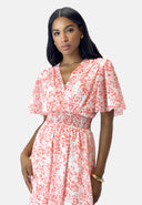 Maxikleid Sommer-Maxikleid mit V-Ausschnitt