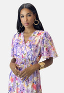 Maxikleid Sommer-Maxikleid mit V-Ausschnitt