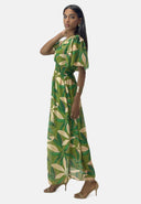 Maxikleid Sommer-Maxikleid mit V-Ausschnitt