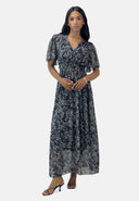 Maxikleid Sommer-Maxikleid mit V-Ausschnitt