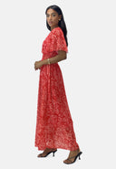 Maxikleid Sommer-Maxikleid mit V-Ausschnitt
