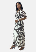 Maxikleid Sommer-Maxikleid mit V-Ausschnitt