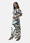 Maxikleid Sommer-Maxikleid mit V-Ausschnitt