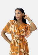 Maxikleid Sommer-Maxikleid mit V-Ausschnitt