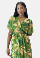 Maxikleid Sommer-Maxikleid mit V-Ausschnitt