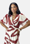 Maxikleid Sommer-Maxikleid mit V-Ausschnitt