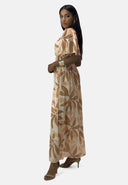 Maxikleid Sommer-Maxikleid mit V-Ausschnitt