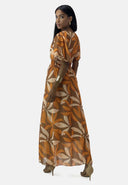Maxikleid Sommer-Maxikleid mit V-Ausschnitt
