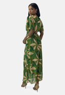 Maxikleid Sommer-Maxikleid mit V-Ausschnitt