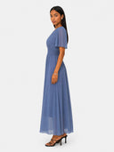 Maxikleid Sommer-Maxikleid mit V-Ausschnitt