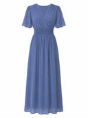Maxikleid Sommer-Maxikleid mit V-Ausschnitt