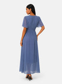 Maxikleid Sommer-Maxikleid mit V-Ausschnitt