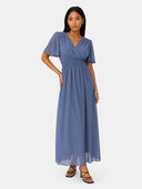 Maxikleid Sommer-Maxikleid mit V-Ausschnitt