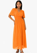 Maxikleid Sommer-Maxikleid mit V-Ausschnitt