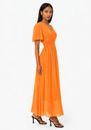 Maxikleid Sommer-Maxikleid mit V-Ausschnitt
