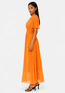 Maxikleid Sommer-Maxikleid mit V-Ausschnitt