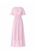 Maxikleid Sommer-Maxikleid mit V-Ausschnitt