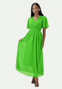 Maxikleid Sommer-Maxikleid mit V-Ausschnitt
