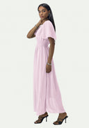Maxikleid Sommer-Maxikleid mit V-Ausschnitt