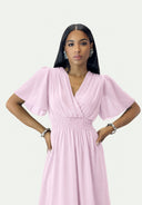 Maxikleid Sommer-Maxikleid mit V-Ausschnitt