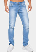 Elara Herren Jeans Slim Fit Hose Denim Stretch