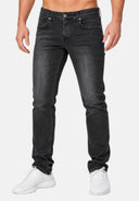 Elara Herren Jeans Slim Fit Hose Denim Stretch