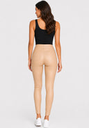 Hose High Waist Kunstleder Skinny Fit