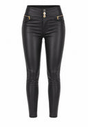 Hose High Waist Kunstleder Skinny Fit