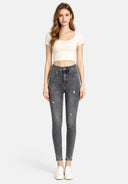 Jeans Destroyed Super High Waist Skinny