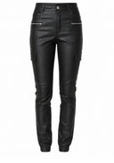 Hosen High Waist Kunstleder Cargo