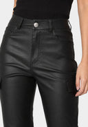 Hosen Wide Leg Kunstleder Cargo