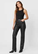 Hosen Wide Leg Kunstleder Cargo