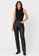 Hosen Wide Leg Kunstleder Cargo