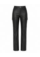 Hosen Wide Leg Kunstleder Cargo