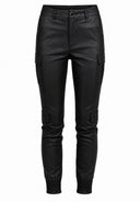 Hosen High Waist Kunstleder Cargo