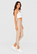 Hosen High Waist Kunstleder Cargo