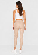 Hosen High Waist Kunstleder Cargo