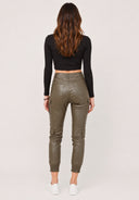 Hosen High Waist Kunstleder Cargo