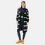 Elara Long Ladies Cardigan Hearts