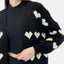 Elara Long Ladies Cardigan Hearts