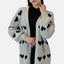 Elara Long Ladies Cardigan Hearts