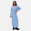 Elara Damen Langes Strickkleid