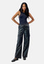 Elara women's cargo leather pants