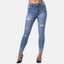 Elara Damen Jeans High Waist Destroyed
