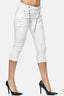 Elara women's 3/4 jeans slim high waist capri trousers