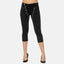 Elara women's 3/4 jeans slim high waist capri trousers