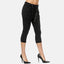 Elara women's 3/4 jeans slim high waist capri trousers