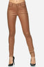 Elara ladies trousers faux leather push up effect