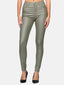 Elara Damen Hose Kunstleder Push Up Effekt